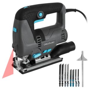 Cecotec Sierra de Calar MultiCut 8000 Vision Sierra de Calar - 800W - Accesorios Incluidos - Cable 2m - Luz LED - Guia Laser - Mandril sin Llave - Tubo de Recogida de Polvo - Color Gris Oscuro