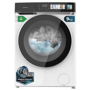 Cecotec Bolero DressCode 9970 Direct Drive Lavadora de Carga Frontal - Capacidad 9kg - Velocidad 1400rpm - Puerta XXL - 11 Programas - Color Blanco y Negro