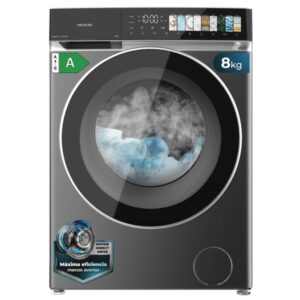Cecotec Bolero DressCode 8970 Direct Drive Steel Lavadora de Carga Frontal - Capacidad 8kg - Velocidad 1400rpm - Puerta XXL - 11 Programas - Color Gris Oscuro