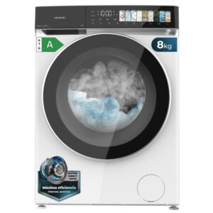 Cecotec Bolero DressCode 8970 Direct Drive Lavadora de Carga Frontal - Capacidad 8kg - Velocidad 1400rpm - Puerta XXL - 11 Programas - Color Blanco y Negro