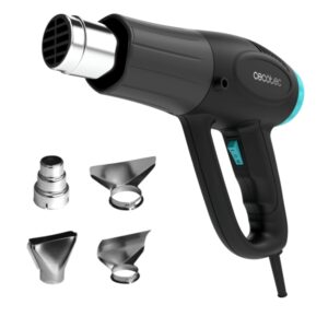 Cecotec Hell Gun 3500 Pistola de Calor - 2000W - Temperatura Regulable hasta 550ºC - Cabezales Incluidos - Color Negro