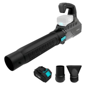 Cecotec AirForce 4000 Bazooka Turbo Soplador de Hojas Inalambrico - Bateria 21V 4Ah - Modo Turbo - Motor sin Escobillas - Velocidad hasta 200km/h - Color Negro