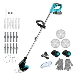 Cecotec Desbrozadora FastCut 3000 Freemove Desbrozadora Cortaborders Multifuncion - 650W - 2.000mAh - Incluye Accesorios - Multifuncion - Cabezales Incluidos - Altura Ajustable - Color Negro y Azul