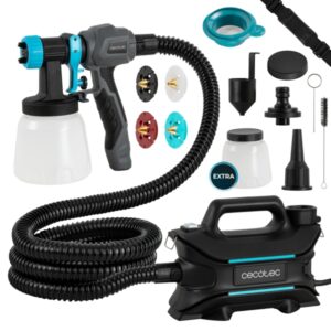 Cecotec PerfectPaint 800 EasyGo Equipo de Pulverizacion de Pintura - 800W - 18kPa - Control Caudal hasta 1000Ml/min - Deposito 800ml - Incluye Accesorios - Color Negro
