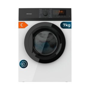 Cecotec Bolero DressCode Dry 7200V Max Secadora de Evacuacion 7kg - 15 Programas - Tambor Bidireccional de Acero Inoxidable - Inicio Programable - Bloqueo de Seguridad - Color Blanco y Negro