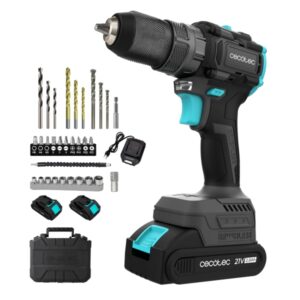 Cecotec PowerForce 3000 Impact Brushless Taladro Percutor Inalambrico - 2 Baterias 21V 2Ah - Par de Apriete 50Nm - 1.500rpm - Percutor 32.000Ipm - Luz LED - Portabrocas 10mm sin Llave - Color Negro