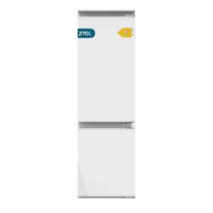 Cecotec Bolero CoolMarket Combi BI-S DF 270 E Frigorifico Combi Integrable - 270L - Incluye Accesorios - Vidrio Templado - Defrost - Cajon para Carne y Pesado - Clase E - 177x54cm - Color Blanco