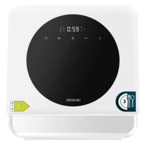 Cecotec Bolero Aguazero 1100 Mini Lavavajillas - 3 Cubiertos - Capacidad 5L - 6 Programas - Inicio Programable - Color Blanco