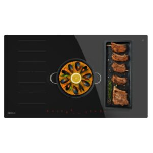 Cecotec Bolero Squad I 5600 FullFlex90 Cocina de Induccion Encastrable - 10200W - 3 Zonas - Control Tactil Invisible - Temporizador - 9 Niveles de Potencia - Funcion Booster - Color Negro
