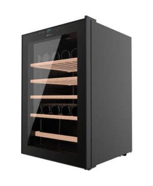 Cecotec Bolero GrandSommelier 4850 Black Compressor Vinoteca 48 Botellas - Capacidad 125L - Silencioso 42dB - Luz LED - Pantalla LED - Temperatura Regulable - Compresor de Enfriamiento - Color Negro