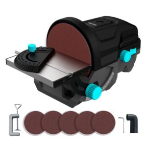 Cecotec PerfectSurface 1000 Stand Disc Lijadora de Disco de Sobremesa - 140W - Incluye Accesorios - Conector para Aspiradora - Color Negro