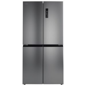 Cecotec Bolero CoolMarket 4D 503 Inox E Frigorifico Americano 4 Puertas - Capacidad 503L - Luz LED - Compresor Inverter - Silencioso - Frio Envolvente - Clase E - 177.5x85.3x69.8cm - Color Acero