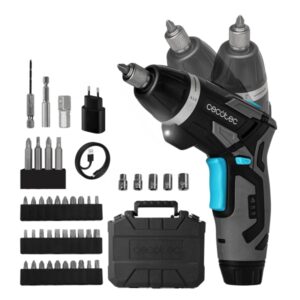 Cecotec PowerGyro 4000 Light Atornillador Inalambrico - Velocidad 200rpm - Bateria 3.6V 1.500mAh - Luz LED - Incluye Accesorios - Recargable - Color Gris Oscuro