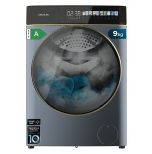 Cecotec Bolero DressCode 9900 Inverter FullColor Titanium A Lavadora de Carga Frontal - Capacidad 9kg - Velocidad 1400rpm - Pantalla 10.3" - Puerta XXL - Motor Inverter - 11 Programas - Color Azul