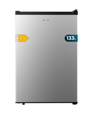 Cecotec Bolero CoolMarket TT 133 L Inox Mini Frigorifico - Capacidad 133L - Luz LED - Temperatura Regulable - 55.1x57.5x83.5cm - Color Acero