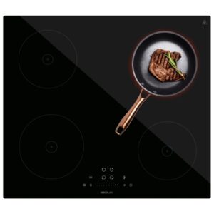 Cecotec Bolero Squad I 4200 Cocina de Induccion Encastrable - 7200W - 4 Zonas - Detector de Sartenes - Temporizador - Control Tactil - 9 Niveles de Potencia - Funcion Booster - Color Negro