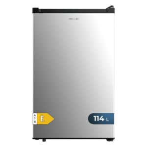 Cecotec Bolero CoolMarket TT 114 L Inox Mini Frigorifico - Capacidad 114L - Luz LED - Temperatura Regulable - 50.6x55.1x83.6cm - Color Acero
