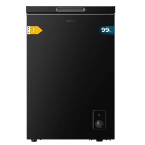 Cecotec Bolero CoolMarket Chest 99 Black E Mini Congelador Horizontal Convertible - Capacidad 99L - Temperatura Regulable - Seguro Infantil - Cesta Interior - Control Mecanico - Color Negro