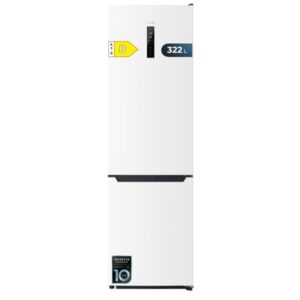 Cecotec Bolero CoolMarket Combi 322T White D Frigorifico Combi - Capacidad 322L - Compresor Inverter - Modo Vacaciones - Frio Envolvente - Cajon Humedad Regulable - Clase E - 54x57.6x180cm - Color Blanco