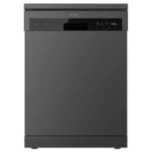 Cecotec Bolero Aguazero 6200 Dark D Lavavajillas de 60cm - 14 Cubiertos - Temperatura Regulable - Bandeja para Cubiertos - 6 Programas - Inicio Programable - Funcion Media Carga - Color Gris Oscuro