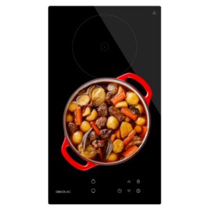 Cecotec Bolero Squad V 2001 Cocina Vitroceramica Encastrable - 3000W - 2 Zonas - Detector de Sartenes - Temporizador - Seguro Infantil - 9 Niveles de Potencia - Control Tactil - Color Negro