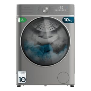 Cecotec Bolero DressCode 10800 Inverter Steel A Lavadora de Carga Frontal - Capacidad 10kg - Velocidad 1400rpm - Seguro Infantil - Motor Inverter - 16 Programas - Color Gris