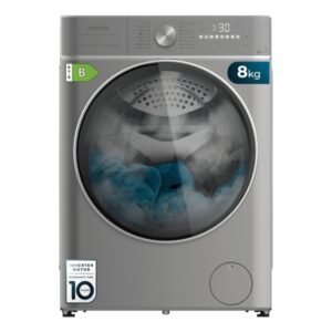 Cecotec Bolero Wash and Dry 8580 Inverter Steel B Lavadora Secadora - Capacidad 8kg - Velocidad 1400rpm - Motor Inverter - 16 Programas - Color Gris