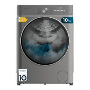 Cecotec Bolero Wash and Dry 10680 Inverter Steel B Lavadora Secadora - Capacidad 10kg - Velocidad 1400rpm - Seguro Infantil - Motor Inverter - 16 Programas - Color Gris