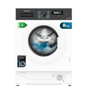 Cecotec Bolero dresscode 840 BI Inverter A Lavadora Integrable - Capacidad 8kg - Velocidad 1350rpm - Pantalla LED - Display LED - Motor Inverter - 16 Programas - Color Blanco y Negro