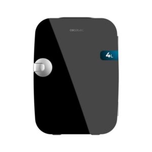 Cecotec Bolero MiniCooling 4L Rio Black Mini Frigorifico Portatil - Capacidad 4L - 12V/220V - Temperatura Regulable - Enfria hasta 5ºC - Funcion Calentamiento hasta 65ºC - Color Negro