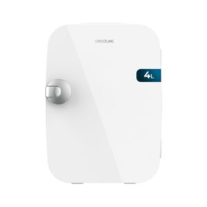 Cecotec Bolero MiniCooling 4L Rio White Mini Frigorifico Portatil - Capacidad 4L - Voltaje 12V - Temperatura Regulable - Enfria hasta 5ºC - Funcion Calentamiento hasta 65ºC - Color Blanco