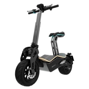 Cecotec Makalu 2 Pro Ciclomotor Electrico - 1600W - Autonomia hasta 45km - Velocidad Maxima 40km/h - Bateria 20Ah 48V - Ruedas 13.5" - Motor sin Escobillas - Doble Suspension - Color Negro y Gris