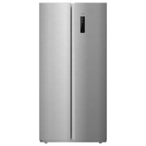 Cecotec Bolero CoolMarket SBS 430 Inox E Frigorifico Americano - Capacidad 430L - Motor Inverter Plus - Pantalla en Puerta - Modo Vacaciones y Eco - Clase E - 176x84cm - Color Acero