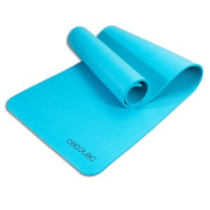 Cecotec DrumFit Mat Esterilla - Patron Antideslizante - Elastomero Termoplastico - Asa de Transporte - 183x61x1cm - Color Negro y Azul