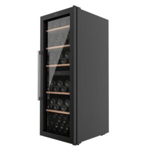 Cecotec Bolero GrandSommelier Duo 77000 Black Vinoteca para 77 Botellas - Capacidad 193L - Silencioso 43dB - Luz LED - Pantalla LED - Temperatura Regulable - Compresor de Enfriamiento - Color Negro