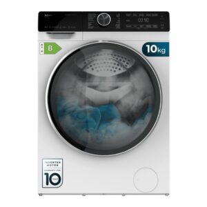 Cecotec Bolero DressCode 2000 Autodosis Lavadora de Carga Frontal con Autodosis - 1750W - Capacidad 10kg - Velocidad 1400rpm - Seguro Infantil - Display LED - Motor Inverter - Color Blanco y Negro