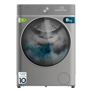 Cecotec Bolero Wash and Dry 8590 Inverter Steel Max Lavadora Secadora - Capacidad 8kg - Velocidad 1400rpm - Motor Inverter - 16 Programas - Color Gris