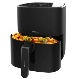Cecotec Cecofry Fantastik 5500 Freidora de Aire - 1500W - Capacidad 5.5L - Pantalla Digital - Temperatura Regulable hasta 200ºC - Multifuncion - Temporizador - Color Negro
