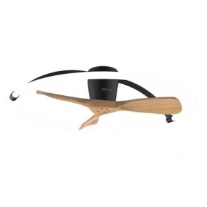 Cecotec EnergySilence Aero 5200 Light Design Ventilador de Techo de 22" - 21W - 3 Aspas de Madera - Varias Velocidades - Luz LED - Temporizador - Mando a Distancia - Color Negro