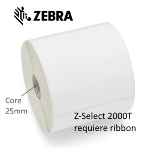 Zebra Z-Select 2000T Pack de 12 Rollos de Etiquetas Transferencia Termica Originales 57x51 mm - 1.370 Unidades por Rollo - 3007202-T