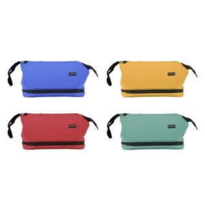 Lagart Smart Neceser de Viaje - Incluye Bolsillos Interiores y Bolsillo Inferior Multiusos - Asa de Transporte - Medidas 27 x 14cm - Colores Surtidos