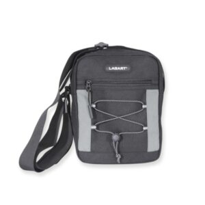 Lagart Bandolera - Compartimento Principal y Bolsillo Central con Cierre de Cremallera - Correa Ajustable - Medidas 18.5x24x7cm - Color Negro