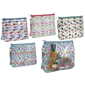 Lagart Good Time Neceser Transparente - Asa de Transporte - Fabricado en PVC - Medidas 25x30x6cm - Diseños Surtidos