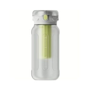 Xiaomi Sport Water Bottle Botella Deportiva 1L - Tritan de Grado Alimentario - Tapa de Apertura Rapida con Boton - Sistema Antigoteo y Bloqueo Automatico - Filtro Extraible para Te o Frutas - Asa de Silicona - Color Gris