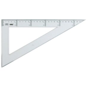 Safta Cristal Cartabon de 30cm - Plastico Transparente - Graduacion Impresa - Biselado - Color Transparente