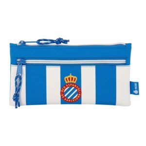 Safta RCD Espanyol Portatodo - Bolsillo con Cremallera - 0.25L - 220x10x110mm - Color Azul y Blanco