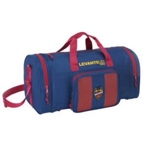 Safta Levante U.D. Bolsa de Deporte - Bandolera Ajustable - Cremallera Doble - Bolsillo Frontal - Bolsillos Laterales - Fondo Semirigido - Tacos Proteccion - 550x270x260mm - Color Rojo y Azul