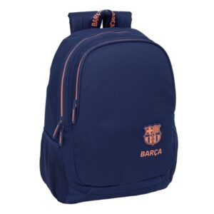 Safta F.C.Barcelona 2ª Equipacion Mochila Adaptable a Carro - Portabotellas - 2 Compartimentos - Doble Cremallera - Hombreras Ergonomicas - Asa Superior - 23L - 320x160x440mm - Color Azul Marino