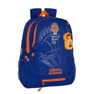 Safta Valencia Basket Mochila Adaptable a Carro - Adaptable a Carro - Bolsillos Laterales - Dos Compartimentos - Hombreras Acolchadas - Asa Superior - 23L - 320x160x440mm - Color Azul Oscuro