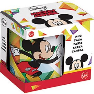 Safta Mickey Mouse Happy Smiles Taza Ceramica de 325ml - Apta para Lavavajillas - Apta para Microondas - Multicolor